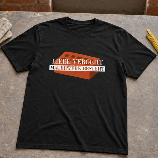 Liebe vergeht Mauerwerk besteht - T-SHIRT