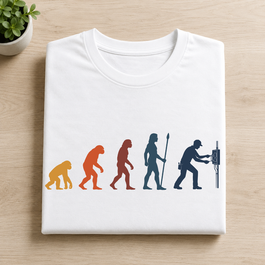 Elektriker Evolution - T-SHIRT